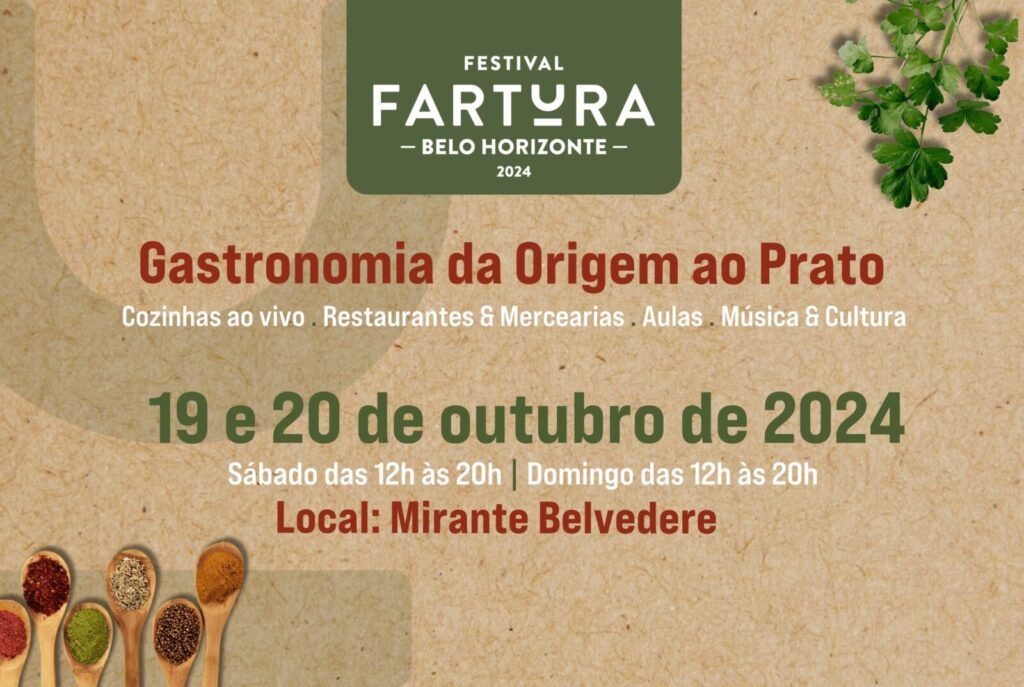 Festival Fartura Belo Horizonte tem edição especial de 10 anos, dias 19 e 20 de outubro, com tema Minas – França