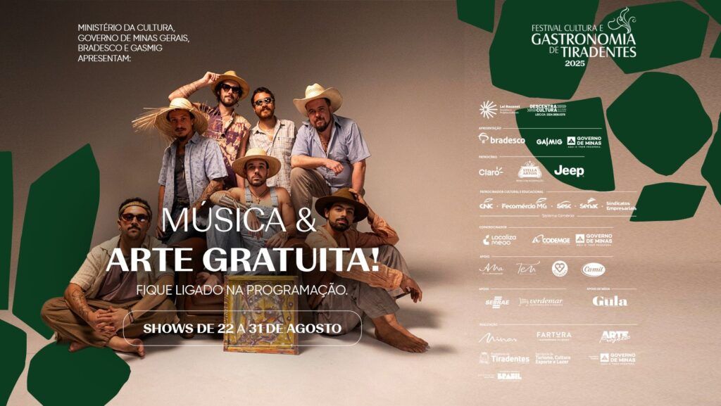 Programação Artística do Festival Cultura e Gastronomia de Tiradentes 2025