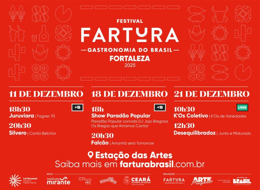 Fartura Fortaleza 2025:  shows e atrações cênicas na Estação das Artes