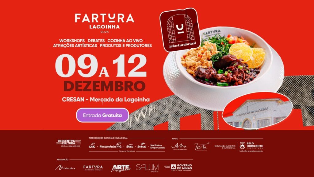 Fartura Lagoinha 2025: imersão educacional na gastronomia com grandes nomes da culinária brasileira